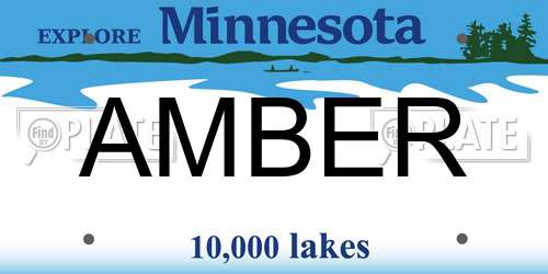 AMBER Minnesota License Plate