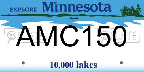 AMC150 Minnesota License Plate