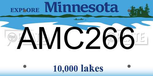 AMC266 Minnesota License Plate