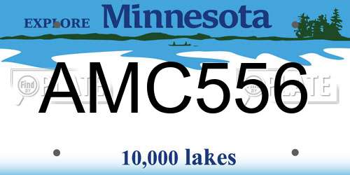 AMC556 Minnesota License Plate