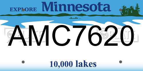 AMC7620 Minnesota License Plate