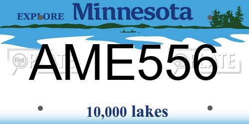 AME556 Minnesota License Plate
