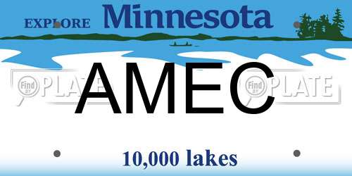 AMEC Minnesota License Plate