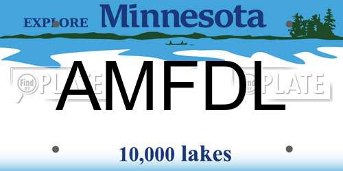 AMFDL Minnesota License Plate