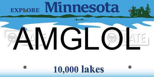 AMGLOL Minnesota License Plate
