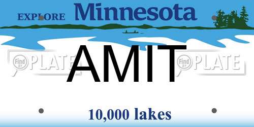 AMIT Minnesota License Plate