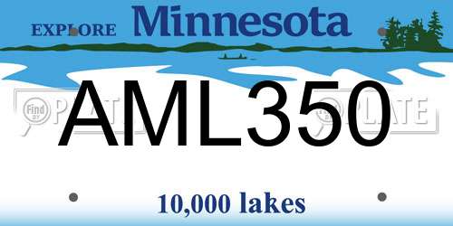AML350 Minnesota License Plate