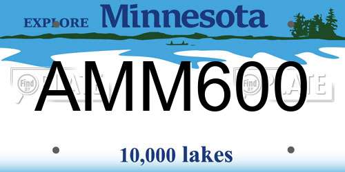 AMM600 Minnesota License Plate
