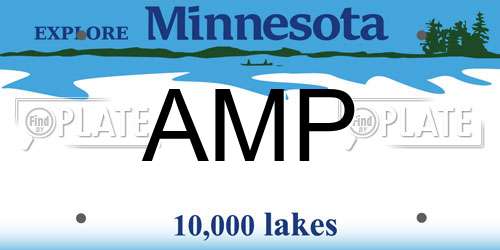 AMP Minnesota License Plate