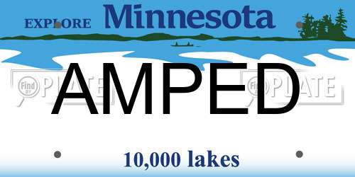 AMPED Minnesota License Plate