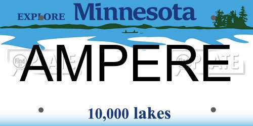 AMPERE Minnesota License Plate
