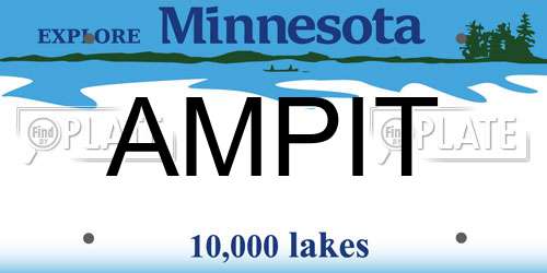AMPIT Minnesota License Plate