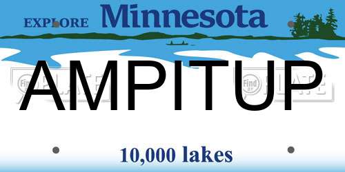 AMPITUP Minnesota License Plate