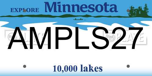 AMPLS27 Minnesota License Plate