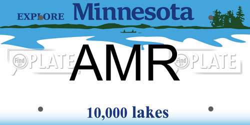 AMR Minnesota License Plate