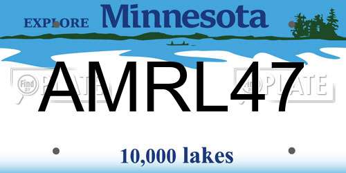 AMRL47 Minnesota License Plate