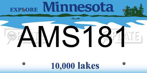 AMS181 Minnesota License Plate
