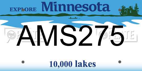 AMS275 Minnesota License Plate