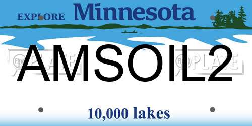 AMSOIL2 Minnesota License Plate