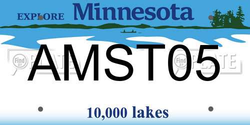 AMST05 Minnesota License Plate