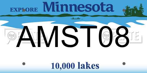 AMST08 Minnesota License Plate