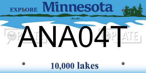 ANA04T Minnesota License Plate