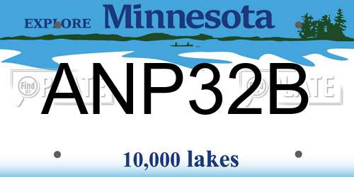 ANP32B Minnesota License Plate