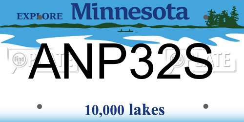 ANP32S Minnesota License Plate