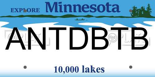 ANTDBTB Minnesota License Plate
