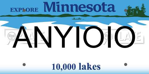 ANYIOIO Minnesota License Plate