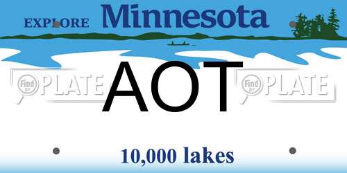 AOT Minnesota License Plate