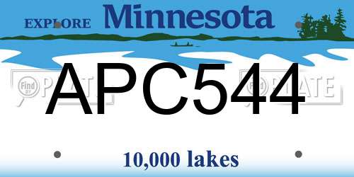APC544 Minnesota License Plate