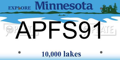 APFS91 Minnesota License Plate
