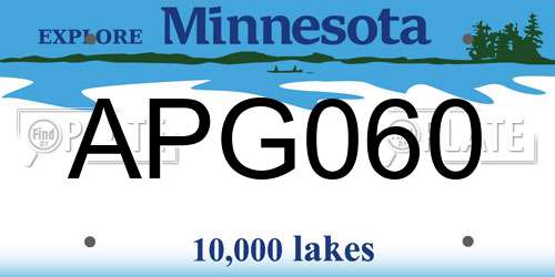 APG060 Minnesota License Plate