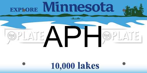 APH Minnesota License Plate
