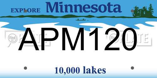 APM120 Minnesota License Plate