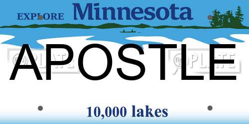 APOSTLE Minnesota License Plate