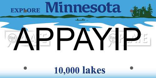 APPAYIP Minnesota License Plate