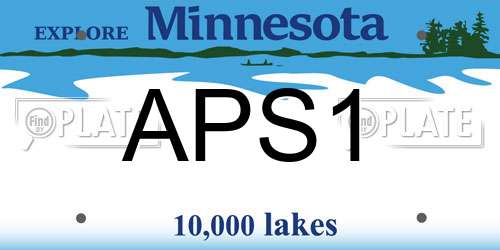 APS1 Minnesota License Plate