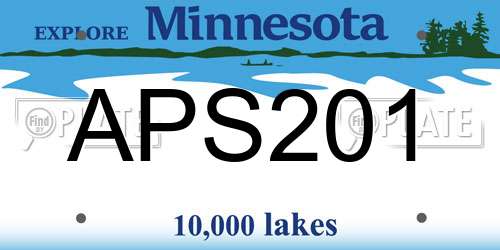 APS201 Minnesota License Plate