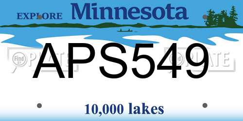 APS549 Minnesota License Plate
