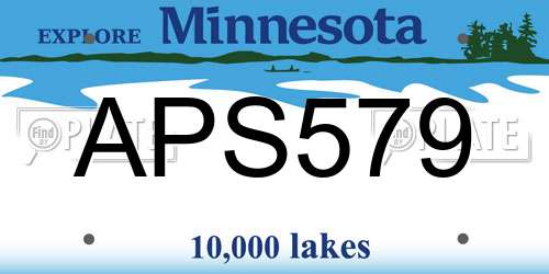 APS579 Minnesota License Plate
