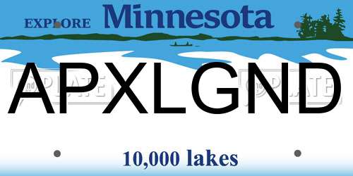 APXLGND Minnesota License Plate