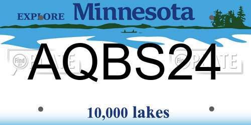 AQBS24 Minnesota License Plate