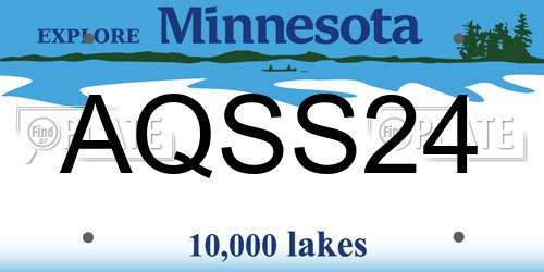 AQSS24 Minnesota License Plate