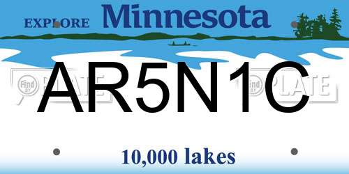 AR5N1C Minnesota License Plate