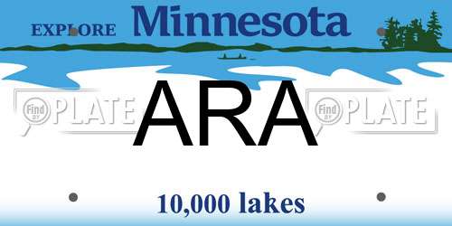ARA Minnesota License Plate