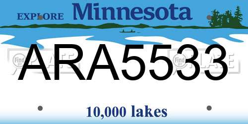 ARA5533 Minnesota License Plate