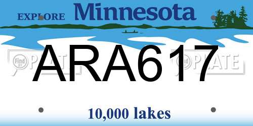ARA617 Minnesota License Plate