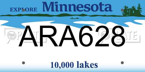 ARA628 Minnesota License Plate